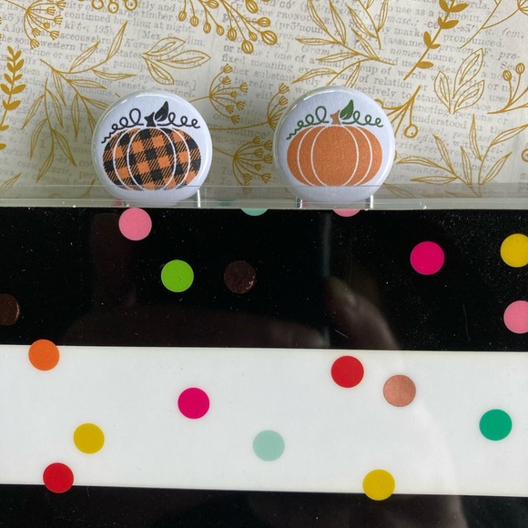 Fall Pumpkins Paper Clip Planner Clip Bookmark Set - Picture 3 of 3